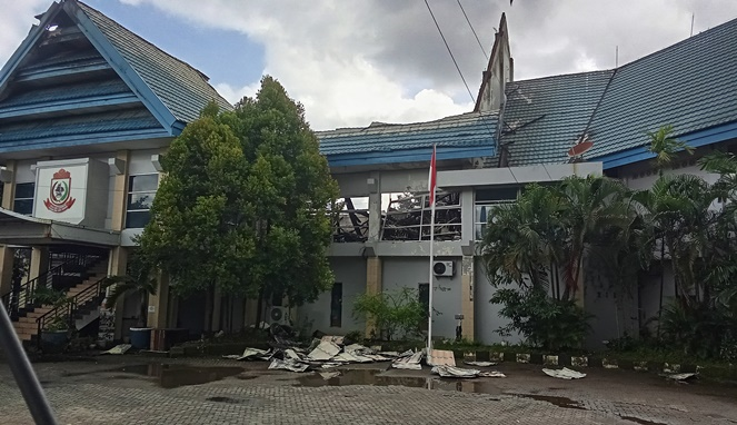 Kebakaran Kantor Disdik Makassar, Hanya Puing dan Kerusakan yang Tersisa