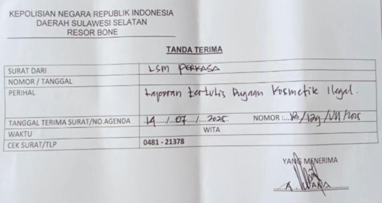 Buka-bukaan LSM Perkasa Dugaan Oknum Lindungi Kosmetik Haram