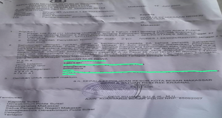 Polrestabes Makassar Disebut Beri Perlakuan Khusus, Penyidik Kebut Kasus Advokat