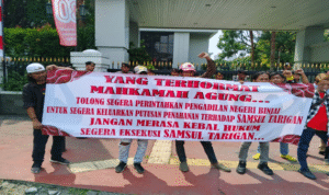 Mahasiswa Desak Mahkamah Agung dan Presiden Tangkap Samsul Tarigan