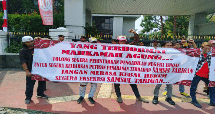 Mahasiswa Desak Mahkamah Agung dan Presiden Tangkap Samsul Tarigan