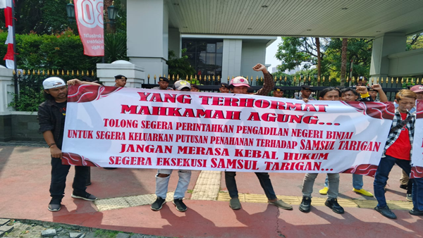 Mahasiswa Desak Mahkamah Agung dan Presiden Tangkap Samsul Tarigan