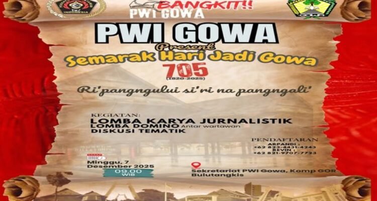Pererat Silaturahmi, PWI Gowa Gelar Acara Budaya dan Kompetisi Jurnalistik