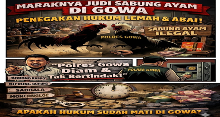 Hukum Mati Suri di Gowa, Sabung Ayam Menggila, Polres Diduga Tutup Mata