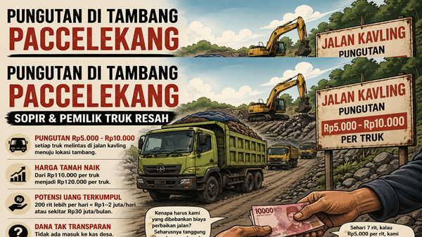 Terungkap! Dugaan Pungli di Tambang Paccelekang Raup Puluhan Juta per Bulan