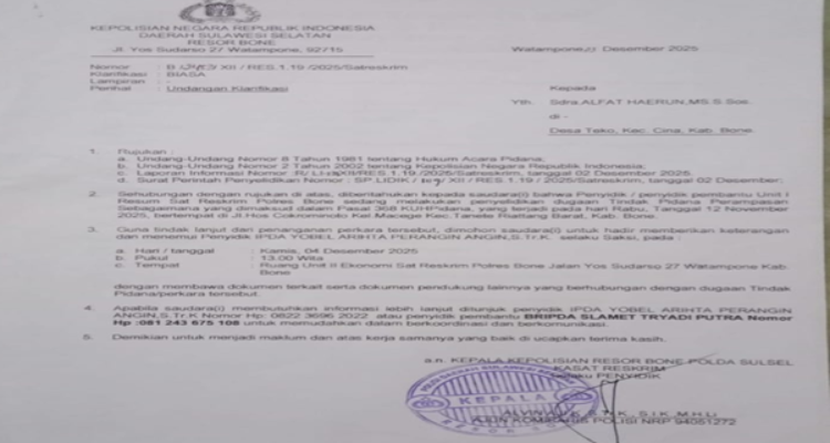 Klarifikasi Berujung Penahanan Motor, Warga Bone Tempuh Jalur Hukum