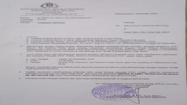 Klarifikasi Berujung Penahanan Motor, Warga Bone Tempuh Jalur Hukum