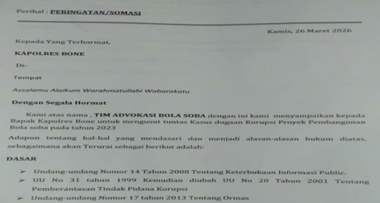 Proyek Mati Suri! Dugaan Korupsi Bola Soba Bikin Polisi Disudutkan