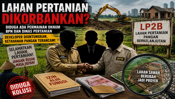 Lahan Pertanian Diduga Dijarah Developer, PRI Minta Kementan Turun Tangan