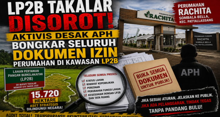 Jangan Ada yang Ditutupi! Aktivis Minta APH Buka Dokumen Perumahan Rachita di Kawasan LP2B