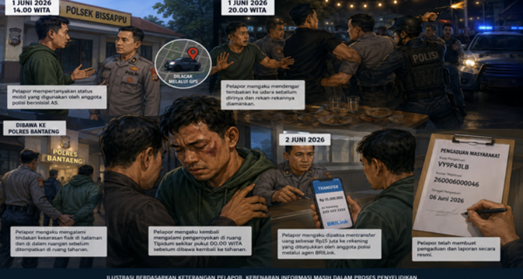 Mengaku Dipukul Bergiliran, Warga Jeneponto Minta Propam Usut Oknum Polisi