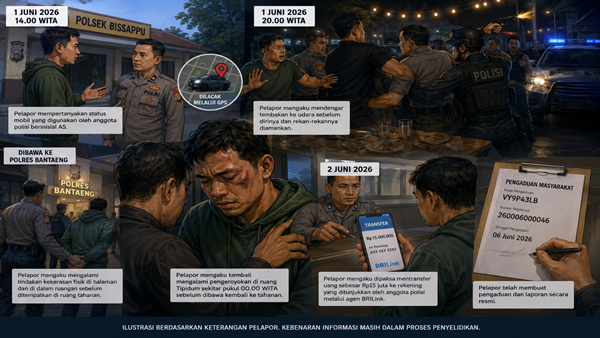 Mengaku Dipukul Bergiliran, Warga Jeneponto Minta Propam Usut Oknum Polisi