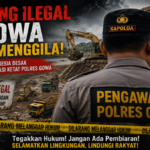 Poros Rakyat Indonesia Bongkar Maraknya Tambang Ilegal, Kapolda Diminta Awasi Jajaran Polres Gowa