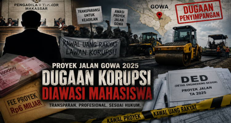 Aliansi Mahasiswa Bongkar Dokumen DED, Proyek Jalan Gowa Disorot