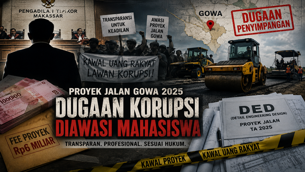 Ilustrasi Visual dibuat dengan AI Aliansi Mahasiswa Bongkar Dokumen DED, Proyek Jalan Gowa Disorot