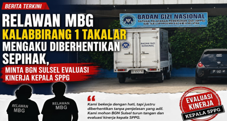 Kisruh MBG Takalar, Relawan Sebut Pemberhentian Sarat Kejanggalan dan Diskriminasi