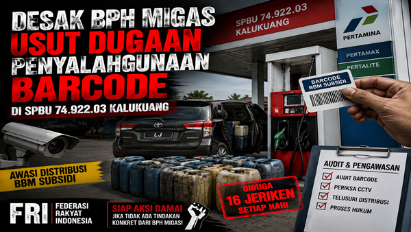BBM Subsidi Diduga Mengalir ke Industri, FRI Minta Polisi Periksa SPBU Kalukuang