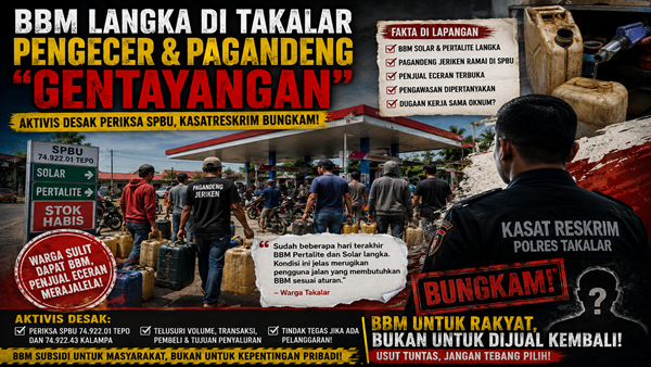 Pagandeng dan Pengecer Disorot, Aktivis Takalar Desak Audit Penyaluran BBM di SPBU