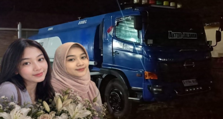 Jatuh ke Badan Jalan, Dua Putri Pemilik RM Citra Padang Belopa Ditabrak Truk Tangki