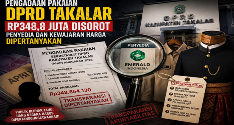 Belanja Pakaian DPRD Takalar Rp348,8 Juta Disorot Tajam, Sekwan Diminta Diperiksa
