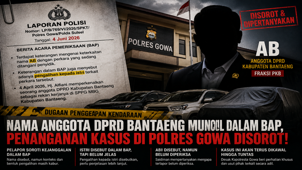 Kasus Kendaraan Bergulir, Muncul Pertanyaan Besar soal Pemeriksaan di Polresta Gowa