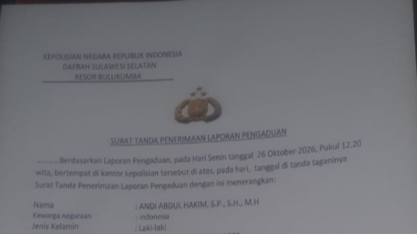 Laporan pengaduan Diduga Ada Unsur Penghinaan dan Provokasi, Persoalan Karaeng Laikang Diadukan ke Polisi